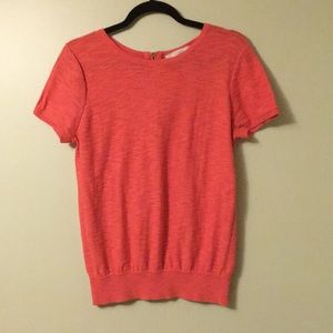 🍑LOFT Peachy Short Sleeve Sweater